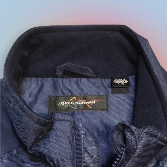 GREG NORMAN GOLF Mens Large Blue Full Zip Jacket - Picture 2 of 5